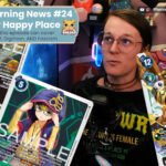 A youtube thumbnail style image of a white woman surrounded by ex11 digimon cards and a text window which reads, Muttday Morning News #24
Bees are my Happy Place I refuse to explain how this episode can cover
Trans books, Daschon 2, Digimon, AND Fascism on the top right is additional text reading text reading YouTube and Twitch @Phennoflore and Bluesky @phenn.gay