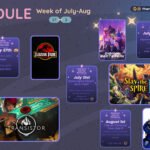A graphic #stream #schedule on https://www.twitch.tv/phennoflore, Phenn.gay, and Youtube.com/@Phennoflore this coming week, July 27 - august 2 All times in MDT Classic Summer Thrills: Vacation fails July 27th in the Lair of Lore #Discord Invite link discord.gg/tc3dawkGwa Jaws 6:00 PM MDT Jurassic Park 8:00 PM MDT July 28th Streams & Assorted Tomfoolery Rose Plays: Transistor Rose has no idea what she’s in for ~6:00 pm MDT on #Twitch Girl Juice Day!!!: July 30th Digimon Beatbreak Episodes: 26 & 27 in the Discord at 7:30 AM MDT Void Stranger on Twitch at 9:00 AM MDT July 31st Streams & Assorted Tomfoolery Some Spire Slaying as a Treat What if three trans girls tried slay the spire 2’s multiplayer mode 3:00 PM MDT August 1st Streams and Assorted Tomfoolery I Never Finished That, Did I? Pragmata Probably a recurring stream given how many games I forget to finish 11:00 AM MDT