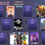 A graphic #twitch #schedule on https://www.twitch.tv/phennoflore, Phenn.gay, and Youtube.com/@Phennoflore this coming week, September 7-13 All times in MDT #Discord Invite link discord.gg/tc3dawkGwa Jules’ Musical Takeover September 7th 6:00 pm MDT Best Little Whorehouse in Texas 8:00 pm MDT Newsies Girl Juice Day! September 8 7:30 AM MDT Digimon Beatbreak Eps 34-35 9:00 AM MDT Void Stranger September 8 Rose Plays: Kingdom Hearts Rose says this one should be the Nightmare Before Christmas World ~ 6:00 pm MDT Streams and Tom Foolery September 9 Slaying Spires as a Treat We like free cards ok? And yes, this is basically polycule date night ~ 3:00 pm MDT Streams and Tom Foolery September 12 Nier: Automata Not gonna even pretend I know what we're doing, I wrote this 2 weeks ago 11:00 am MDT Girl Juice Day! September 13th 7:30 AM MDT Digimon Beatbreak Eps 35-36 9:00 AM MDT Void Stranger