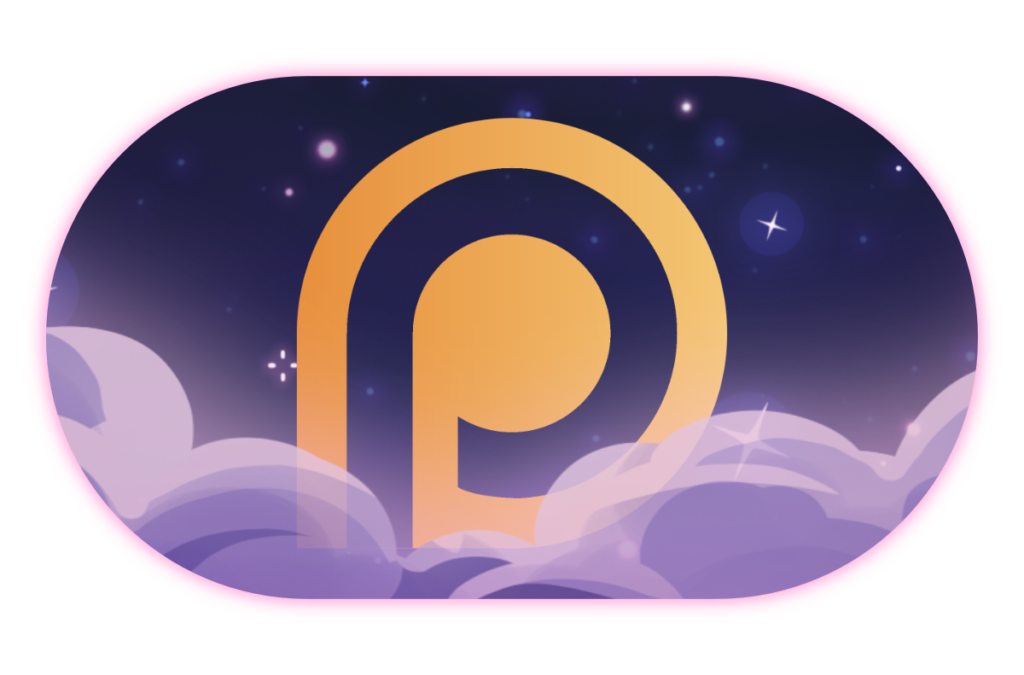 the old patreon logo, in gold, on a starry background